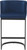 Velino Velvet Cantilever Bar Stool Blue with Black Frame