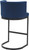 Velino Velvet Cantilever Bar Stool Blue with Black Frame