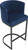 Velino Velvet Cantilever Bar Stool Blue with Black Frame