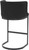 Velino Velvet Cantilever Bar Stool Black with Black Frame