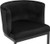 Velino Velvet Cantilever Bar Stool Black with Black Frame