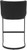 Velino Velvet Cantilever Bar Stool Black with Black Frame