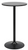 Como Poseur Matt Black Table Round Black Wood
