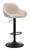 Velluto Bar Stool Cream Velvet with Black Frame