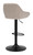 Velluto Bar Stool Cream Velvet with Black Frame