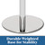 Deluxe Como Poseur Table Round Black Wood