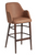 Aztec Bar Stool Faux Leather Cognac Vintage Elegance