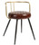 Aulenti Low Cocktail Leather Stool Claret Red