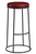 Max 75 Vintage High Stool Red with Black Frame
