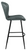Lars Genuine Leather Bar Stool Steel Grey
