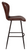 Lars Genuine Leather Bar Stool Claret Red