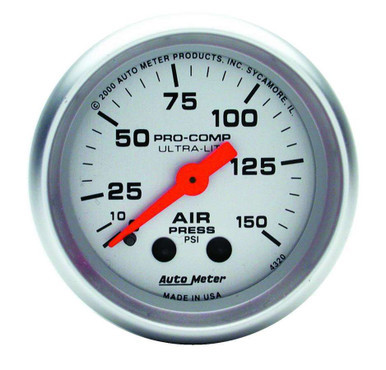 2-1/16in U/L Air Press. Gauge 0-150psi ATM4320