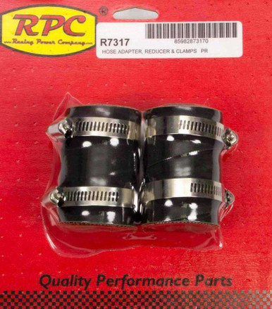 RACING POWER CO-PACKAGED RADIATOR END RUBBER HOSE END 1.75IN X 1.25 X 1.5 RPCR7317