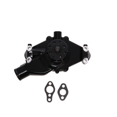Top Street Performance Mechanical Water Pump; Aluminum; Black; Chevrolet Small Block Short Neck TSPHC8011BK