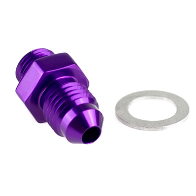 COLOR FITTINGS TIAL/WASTEGATE/BOV 'SHORTY' TO 4AN FLARE FITTING  - PURPLE COFF2S-04-010-001-PU