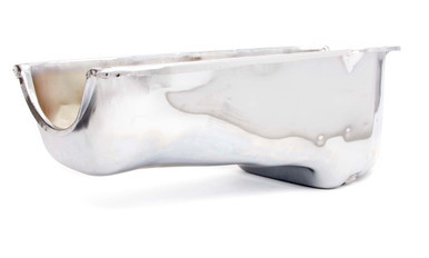 RACING POWER CO-PACKAGED 55-79 SBC STEEL STOCK OIL PAN CHROME RPCR9005