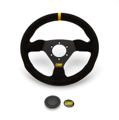 OMP RACING, INC. Steering Wheel Trecento Black Suede Leather OMPOD0-1975-071