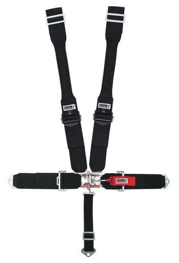 CROW SAFETY GEAR 5-Way L&L 52in Lap Belt DB Harness W/Alum adjus CRW11004PRB