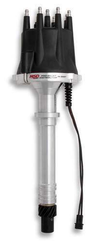 MSD IGNITION Chevy V8 Distributor Pro-Billet w/Black Cap MSD85557
