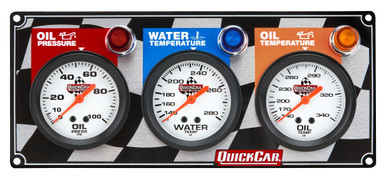 QUICKCAR RACING PRODUCTS 3 GAUGE PANEL OP/WT/OT