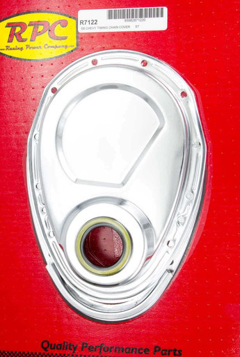 RACING POWER CO-PACKAGED SBC 2PC TIMING CHAIN COVER CHROME RPCR7122