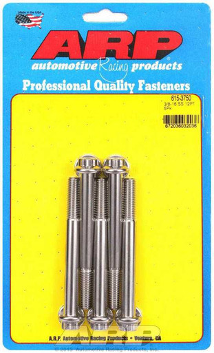 S/S Bolt Kit - 12pt. (5) 3/8-16 x 3.750  ARP615-3750