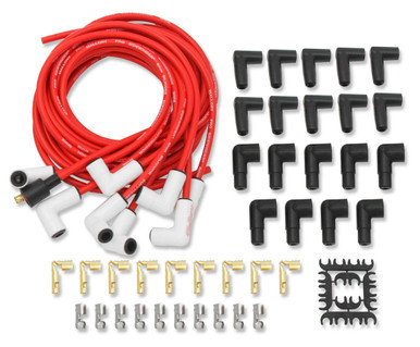 MALLORY Pro Sidwinder Plug Wire Set w/Ceramic Boots Red MAL937C