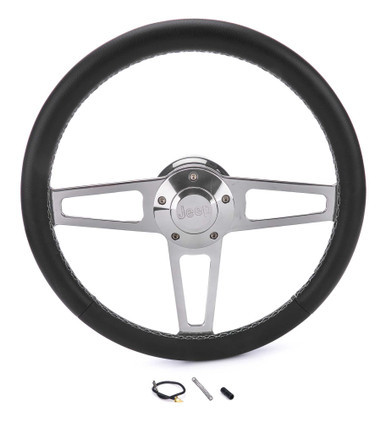T Series Pol. Wheel Jeep Logo/Install Kit GRT1914