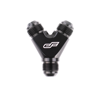 COLOR FITTINGS -12 AN FITTING Y BLOCK UNION  - BLACK COFYBU-12-012-012-BL