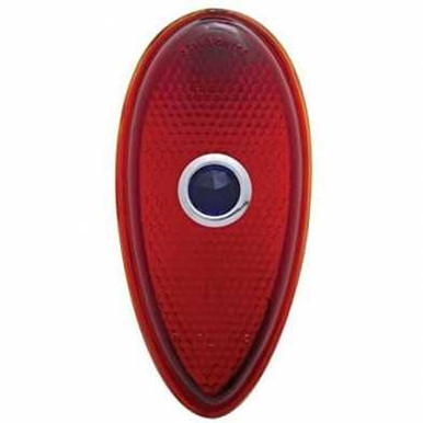 VINTIQUE 1938/39 TAIL LAMP LENS W/BLUE DOT VTQ81A-13450-BD