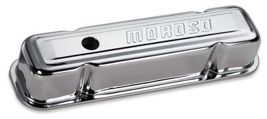 MOROSO Chrome B/E Valve Covers Pontiac V8 Tall w/Baffle MOR68281
