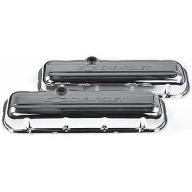 PROFORM BBC CHROME BOWTIE VALVE COVERS - SHORT W/BAFFLE PFM141114 