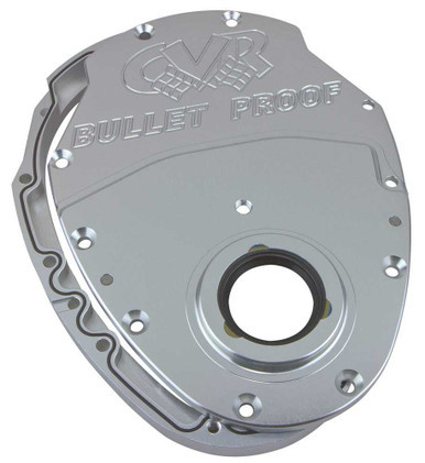 CVR PERFORMANCE SBC Billet Timing Cover 2-Piece - Clear Anodized CVRTC2350CL