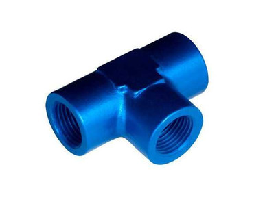 1/8in FM Tee NPT Adapter Blue RHP917-02-1