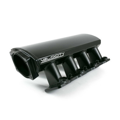 Top Street Performance Top Street Performance Intake Manifold; TSP Velocity Fab. Aluminum Cathedral Port Angled; Black TSP81001BK