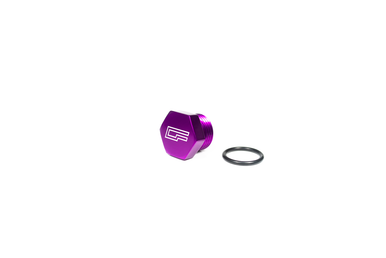 COLOR FITTINGS -4 AN ORB PLUG W/ O-RING  - PURPLE COFFPO-04-000-000-PU