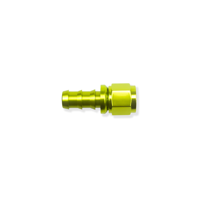 COLOR FITTINGS -06 AN STRAIGHT FEMALE PUSH-LOC FITTING  - GREEN COFPLF-06-000-000-GR