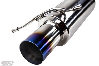 Turbo XS 02-07 WRX-STi Rear Muffler Assembly w/ Titanium Tip - WS02-RMA-TI