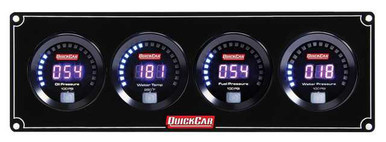 QUICKCAR RACING PRODUCTS DIGITAL 4 GAUGE PANEL OP/WT/FP100/WP QRP67-4028