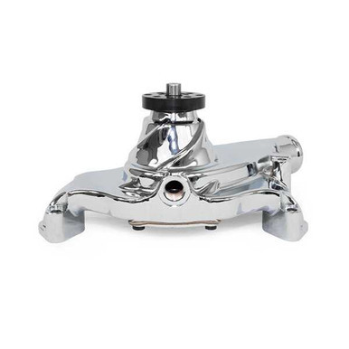 Top Street Performance Top Street Performance Mechanical Water Pump; Aluminum; Chrome; BBC Gen 2 "Mark IV" Short Neck TSPHC8021C