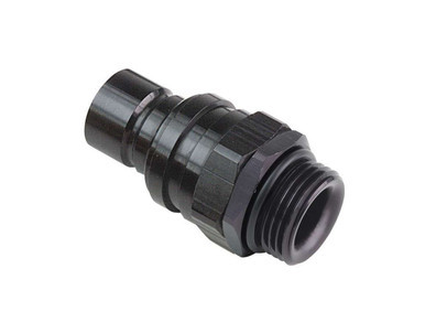 JIFFY-TITE Q/R #8 Male O-Ring Boss Plug Valved Black JFT32108