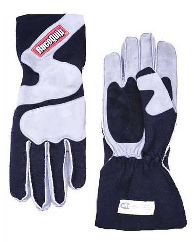 RACEQUIP GLOVES OUTSEAM BLACK/ GRAY X-LARGE SFI-5 RQP356606