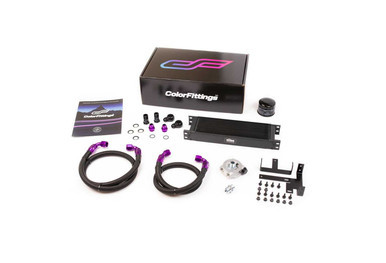 COLOR FITTINGS 2022+ SUBARU BRZ & TOYOTA GR86 ARCTIC SERIES OIL COOLER KIT  - PURPLE COFOCC-02-FRS-001-PU