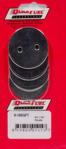 QUICK FUEL TECHNOLOGY 1-3/4in SS Throttle Plates (4 Pack) QFT9-180