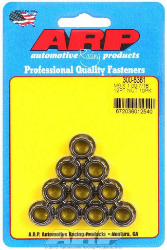 9mm x 1.00 12pt. Nuts (10)  ARP300-8361