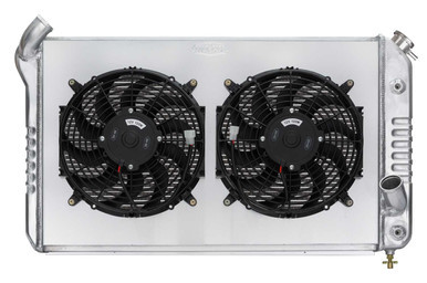 69-72 Corvette Radiator w/ Dual 12in Fan Kit CCRCHV714AK