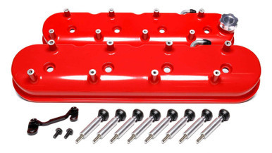 HOLLEY GM LS Tall Valve Cover Set - Gloss Red HLY241-113