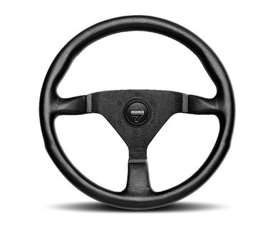 MOMO AUTOMOTIVE ACCESSORIES Monte Carlo 350 Steering Leather Black Stitch MOMMCL35BK1B