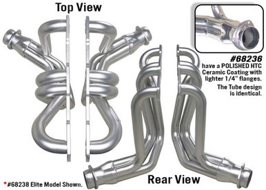 HEDMAN Coated Headers - Pass. Car w/SBC HED68236