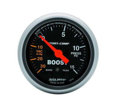 2-1/16in S/C Boost/Vac. Gauge 30in/15psi ATM3376